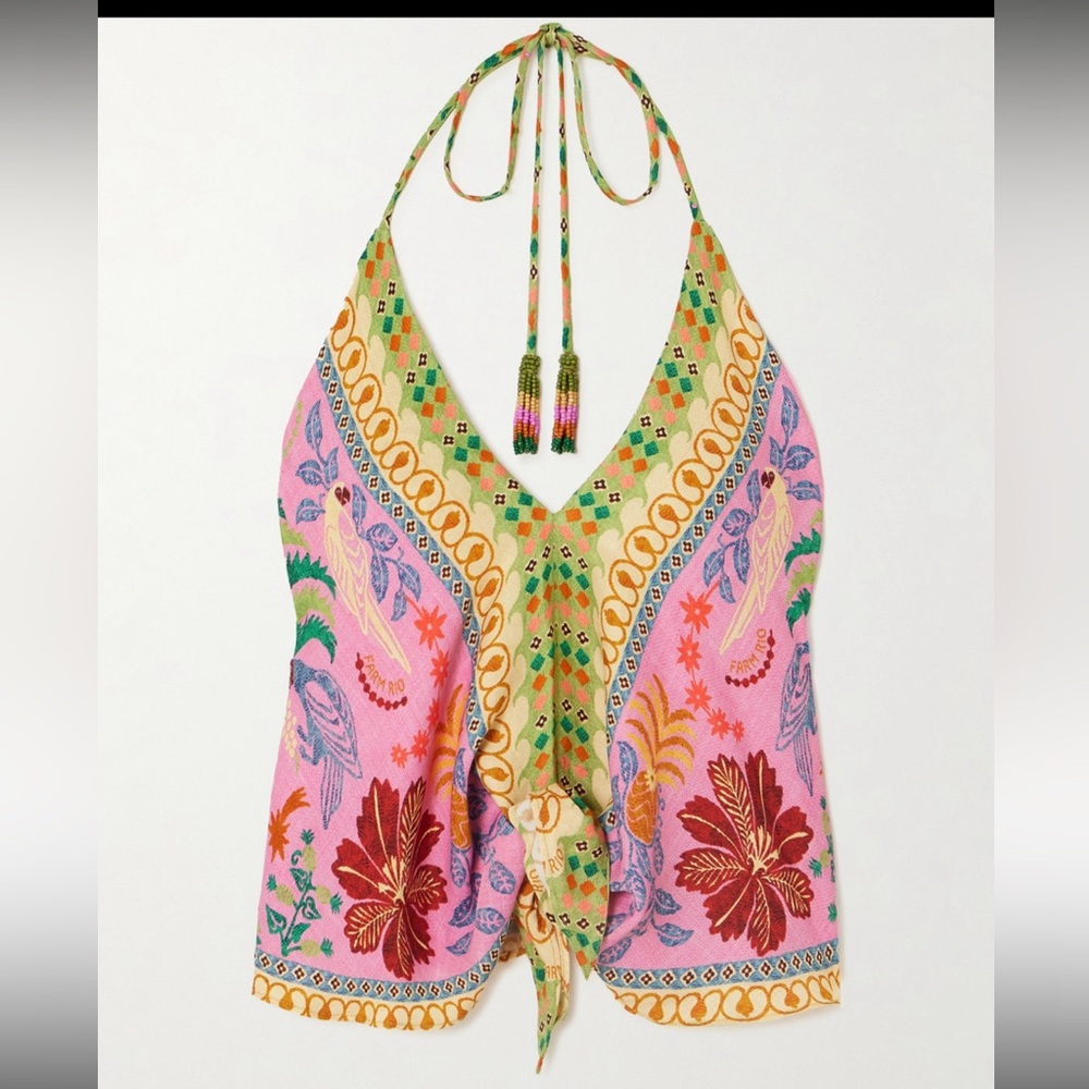 NWT FARM RIO SCARF BLOUSE